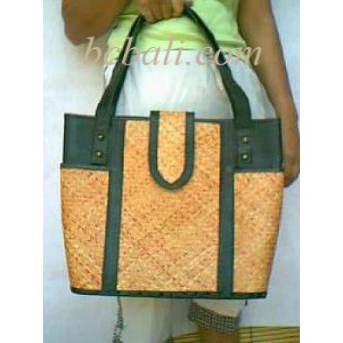 Leather Handbags Rattan Bali Leather Purses,Indonesia fashion,textile