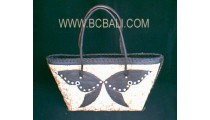 Leather Straw Bags