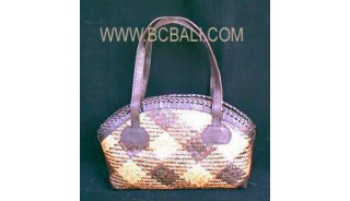 Rattan Leather Handbags