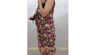 pareo rayon Sarongs batik handmade balinese design flower