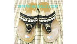 Bead Sandal With Cowry Shell