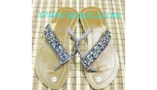 Flat Beaded Sandals