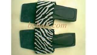 Sandals Black White