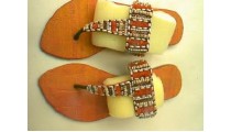 Sandals With Beads Decor