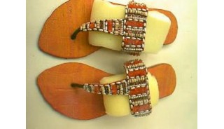 Sandals With Beads Decor