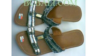 Sandals With Beads Shell