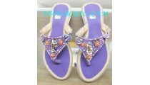 Unique Purple Bead Sandal