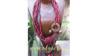 Antiq Beads Metalic Necklace