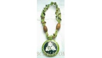Beaded Wooden  Necklace Ethnic