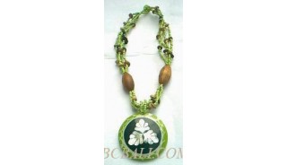 Beaded Wooden  Necklace Ethnic