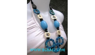 Blue Necklace Bone Fashion