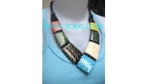 Ethnic Bone Necklaces Colored