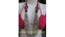 Wooden Beads Necklaces Assort