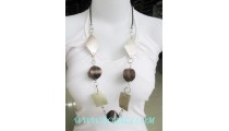 Wood Necklace with Shells Beads