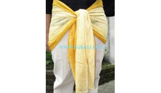 Man And Woman Scarves bali style yellow