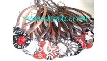 Wooden Necklaces Shell Pendants Handmade