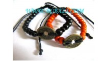 Wood Bracelets With Coin