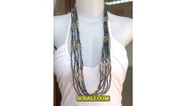 Bali Multi Strand Necklace Long Beading