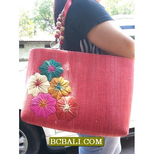 Bali Handmade Straw Handbags Embroidery Designs bali hand straw bags