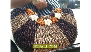 Bali Natural Handbag Design Straw Material