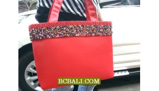 Women Handbags Cotton with Beads