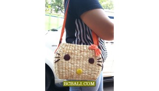 Ladies Handbag Long Handle Water Seagrass