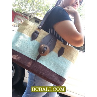 Natural Coloring Jute Ladies Handbags