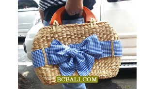 Natural Handbags Water Hyacinth FLowers