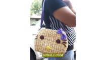 Organic Natural Ladies Handbags Long Handle