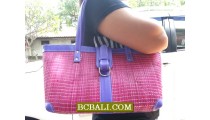 Organic Straw Pandanus Handbags Bali