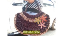 Roupe Straw Handbags Natural Ladies Design