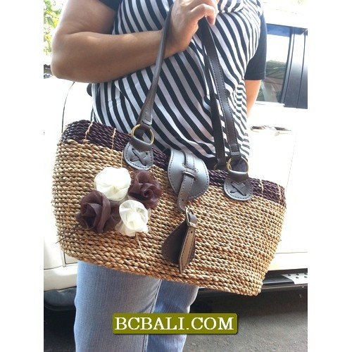 Flowers Straw Bags Natural Roupe Shopping unique flowers ornament straw bags roupe natural