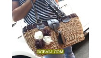 Flowers Straw Bags Natural Roupe Shopping