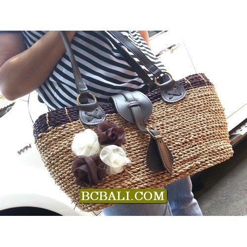Flowers Straw Bags Natural Roupe Shopping unique flowers ornament straw bags roupe natural