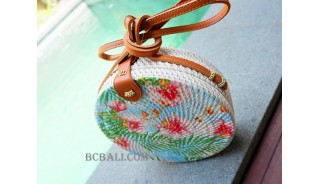 women fashion circle sling bags with deco