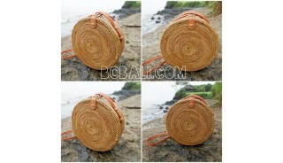 Best Quality>>Fee Shipping 21 Pieces of Rattan Circle Bags