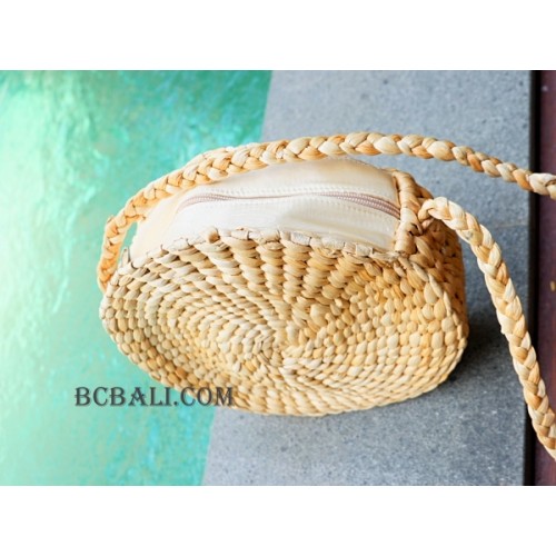 circle seagrass bags natural water hyacinth - handbags handmade from ...
