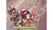 Balinese Multi Strand Bead Necklace Rings