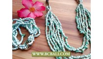 Beading Stone Charm Necklace Long Strands