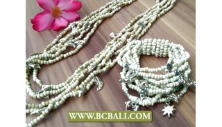 Charm Multi Strands Long Seeds Necklace Bead