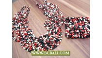 Chocker Necklaces Beads Multi Strand Sets