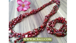 Nano Beads Bracelets Stretch Set Necklaces