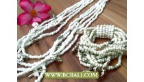 Necklace Beaded Charms Sets Bracelet Stretch 