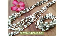 Sets Bracelets Necklace Multi Strands Stretch