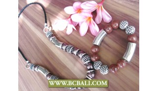 Single Bead Stone Acrilic in Set Two