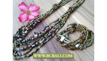 Ladies Designs Stretching Bracelet Match Necklace