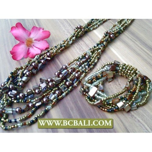 Ladies Designs Stretching Bracelet Match Necklace stretching bead