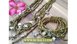 Stretching Golden Beads Bracelet Charming