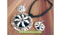 Pendant Crack Shells Beaded Sets