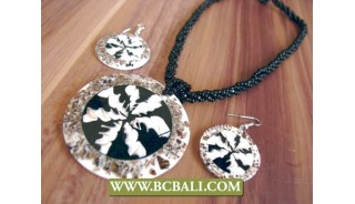 Pendant Crack Shells Beaded Sets